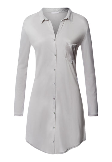 Grand Central Button Front Sleep Shirt | Silver Vapor 77420-2652